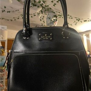 Black vintage leather Kate spade New York handbag